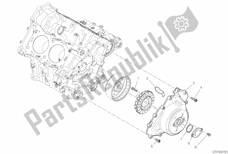 Tutte le parti per il Coperchio Del Generatore del Ducati Superbike Panigale V4 1100 2020